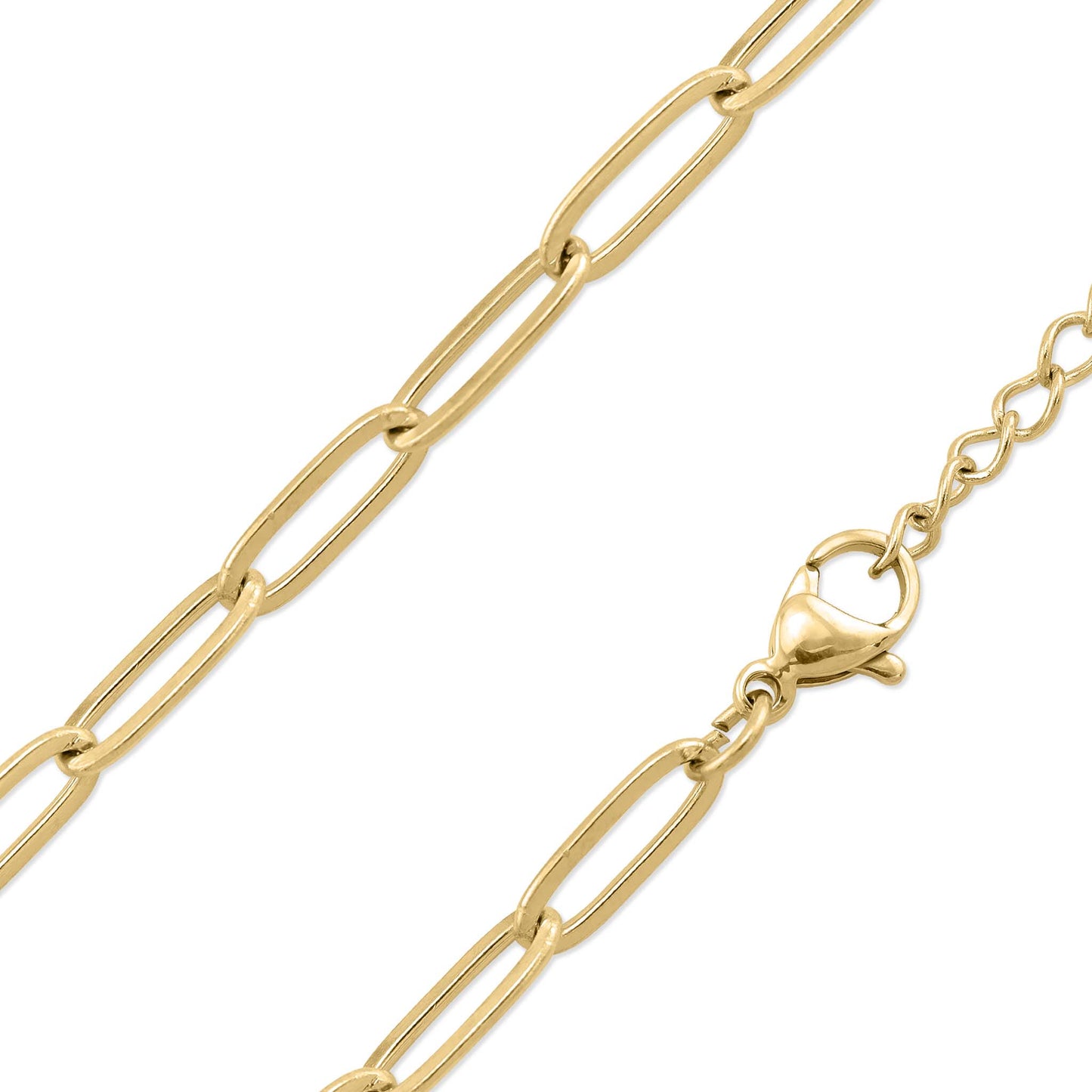 Necklace: 18K Gold Paperclip Chain