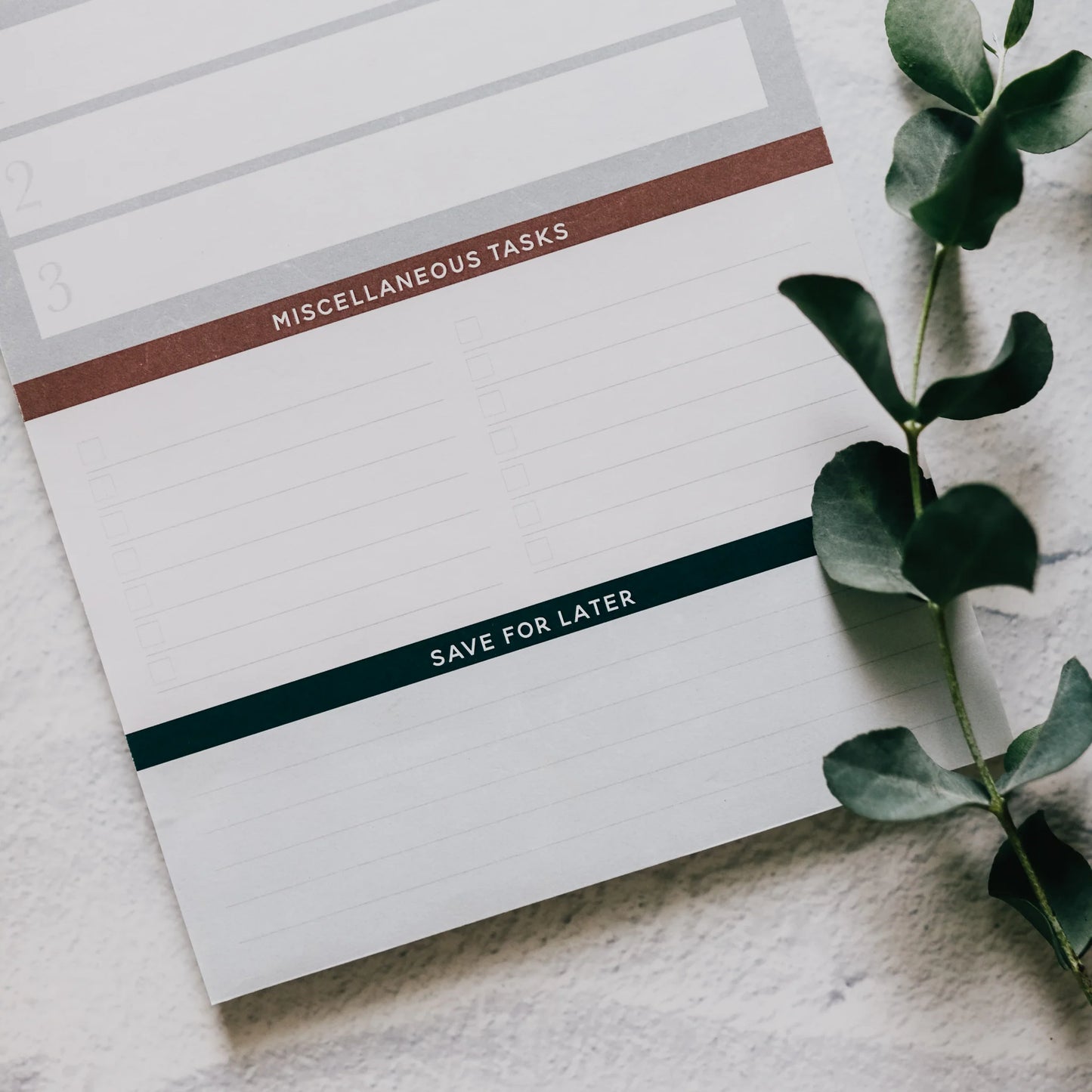 Weekly Tasks Notepad - Teal Floral