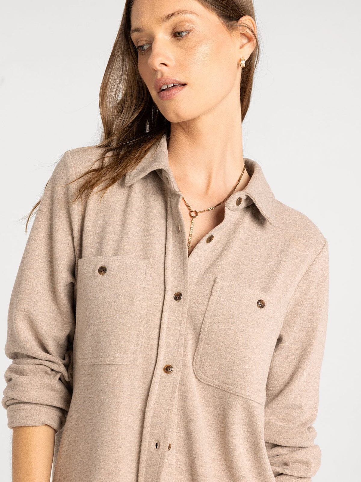 Lewis Shirt - Soft Brown Heather