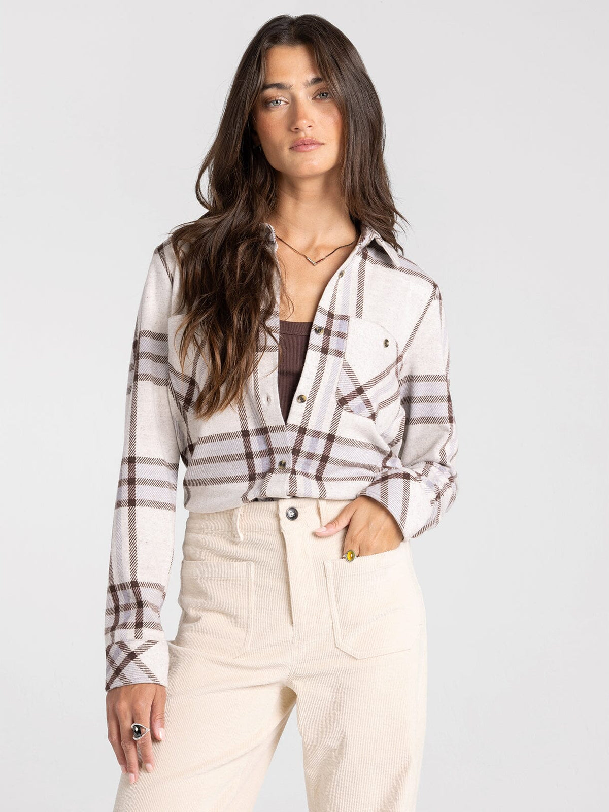 Lewis Shirt - Ivory Plaid
