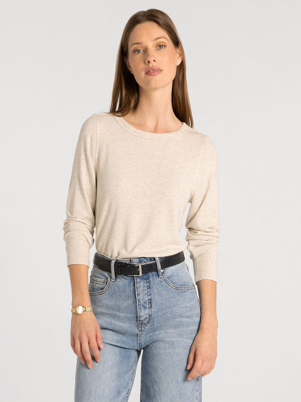 Stacy Top - Sand Heather