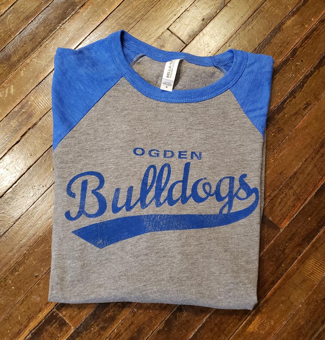 Ogden Bulldogs 3/4 Sleeve Baseball Tee