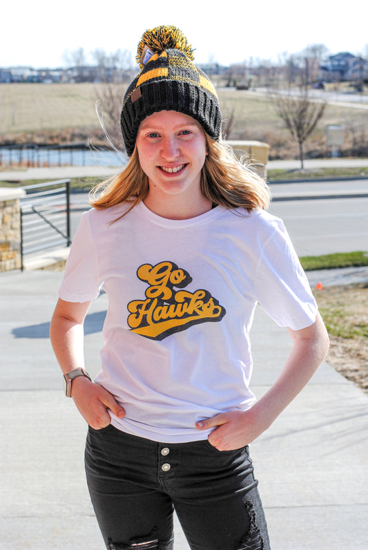 Black & Yellow Pom Beanie